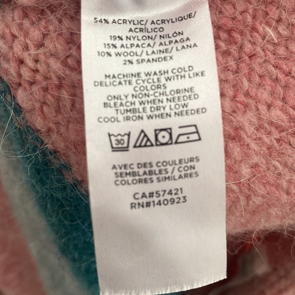 Lou & Grey for Loft Alpaca Wool Blend Striped Sweater Skirt - Picture 4 of 6